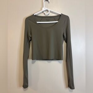 Athleta Olive “Transcend” Long Sleeve Tee